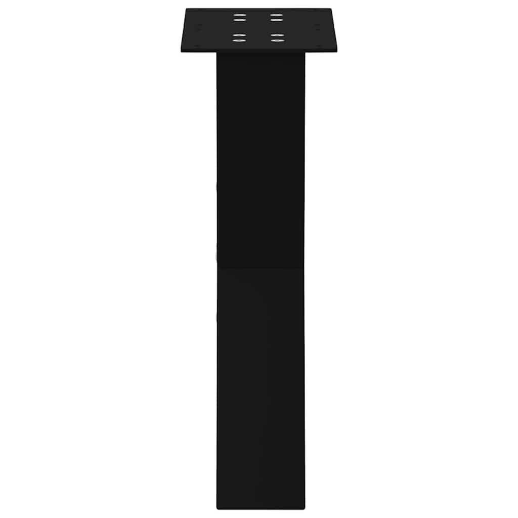 2 db fekete, X alakú acél dohányzóasztal láb 38 x (42-43) cm