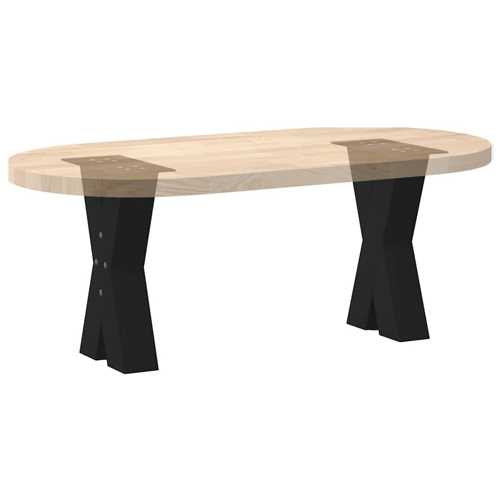 2 db fekete, X alakú acél dohányzóasztal láb 38 x (42-43) cm