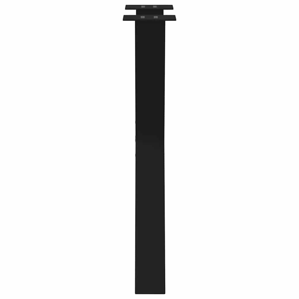 2 db X alakú étkezőasztal láb fekete acél 60 x (72-73) cm