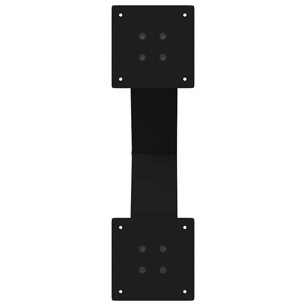 2 db X alakú étkezőasztal láb fekete acél 60 x (72-73) cm