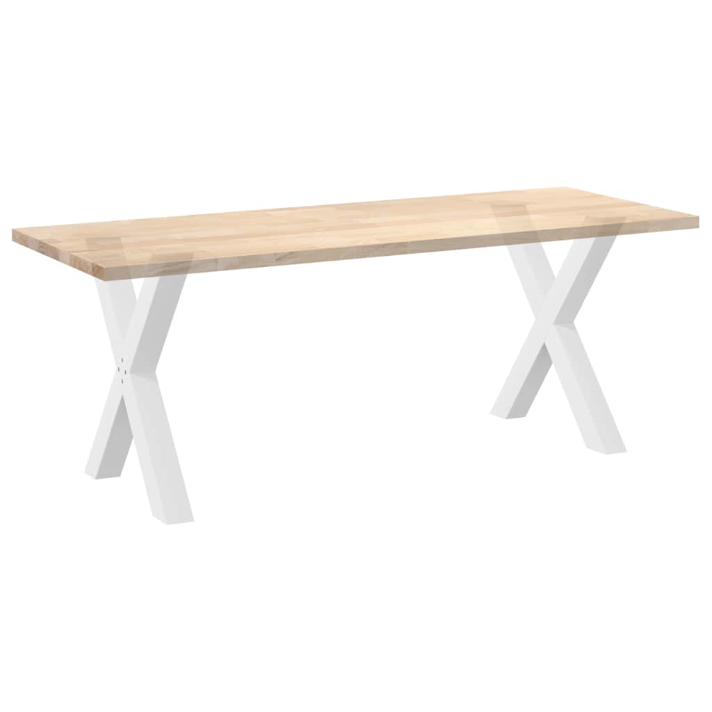 2 db X alakú étkezőasztal láb fehér 70 x (72-73) cm acél étkezőasztal láb