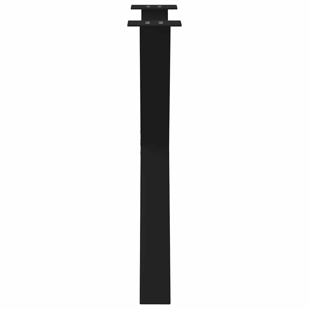 2 db X alakú étkezőasztal láb fekete 80 x (72-73) cm acél étkezőasztal láb