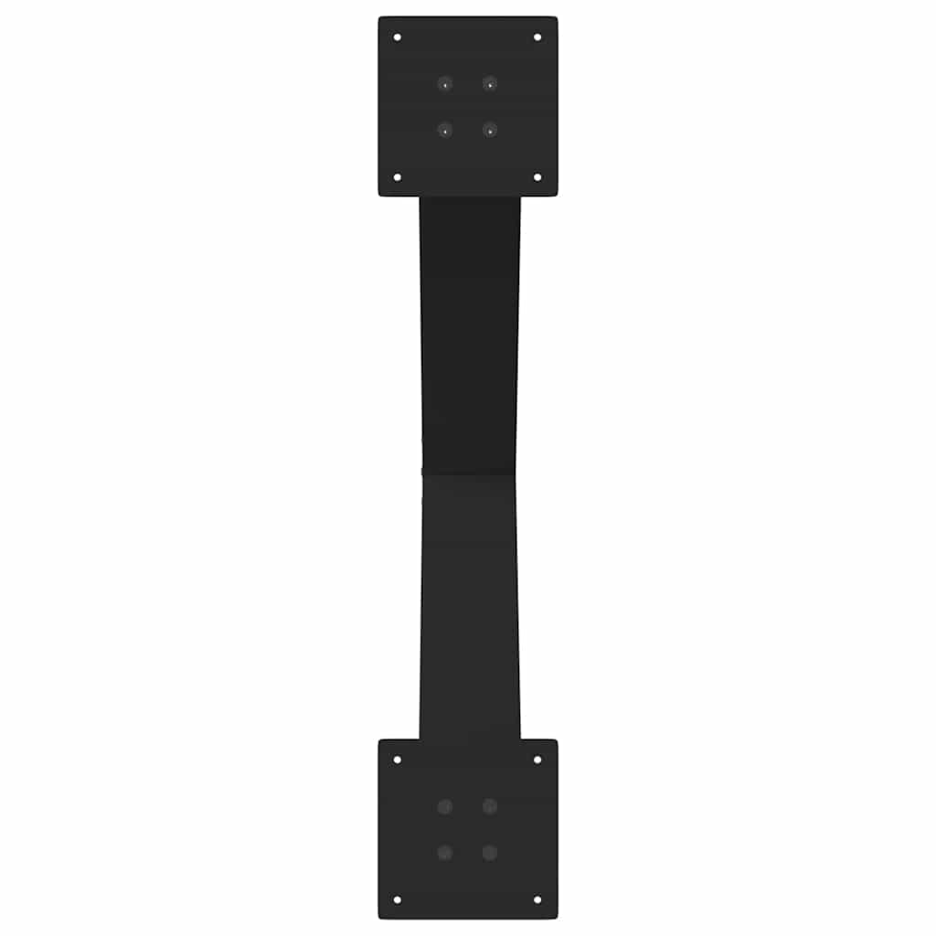 2 db X alakú étkezőasztal láb fekete 80 x (72-73) cm acél étkezőasztal láb