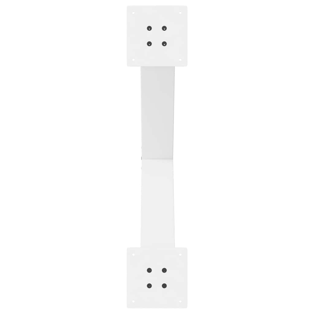 2 db X alakú étkezőasztal láb fehér 80 x (72-73) cm acél étkezőasztal láb