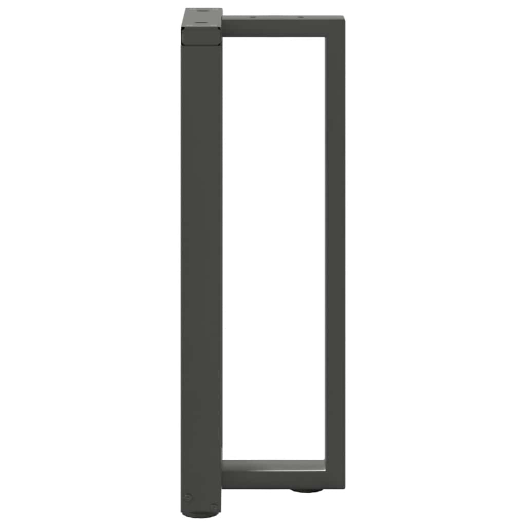2 db antracitszürke T-alakú acél konzolasztal láb 38x25x(72-73) cm