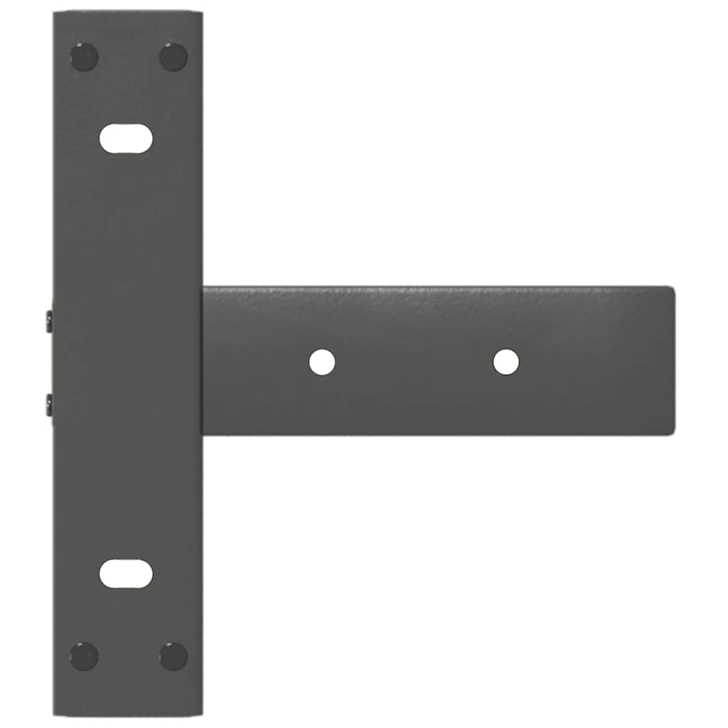 2 db antracitszürke T-alakú acél konzolasztal láb 38x25x(72-73) cm
