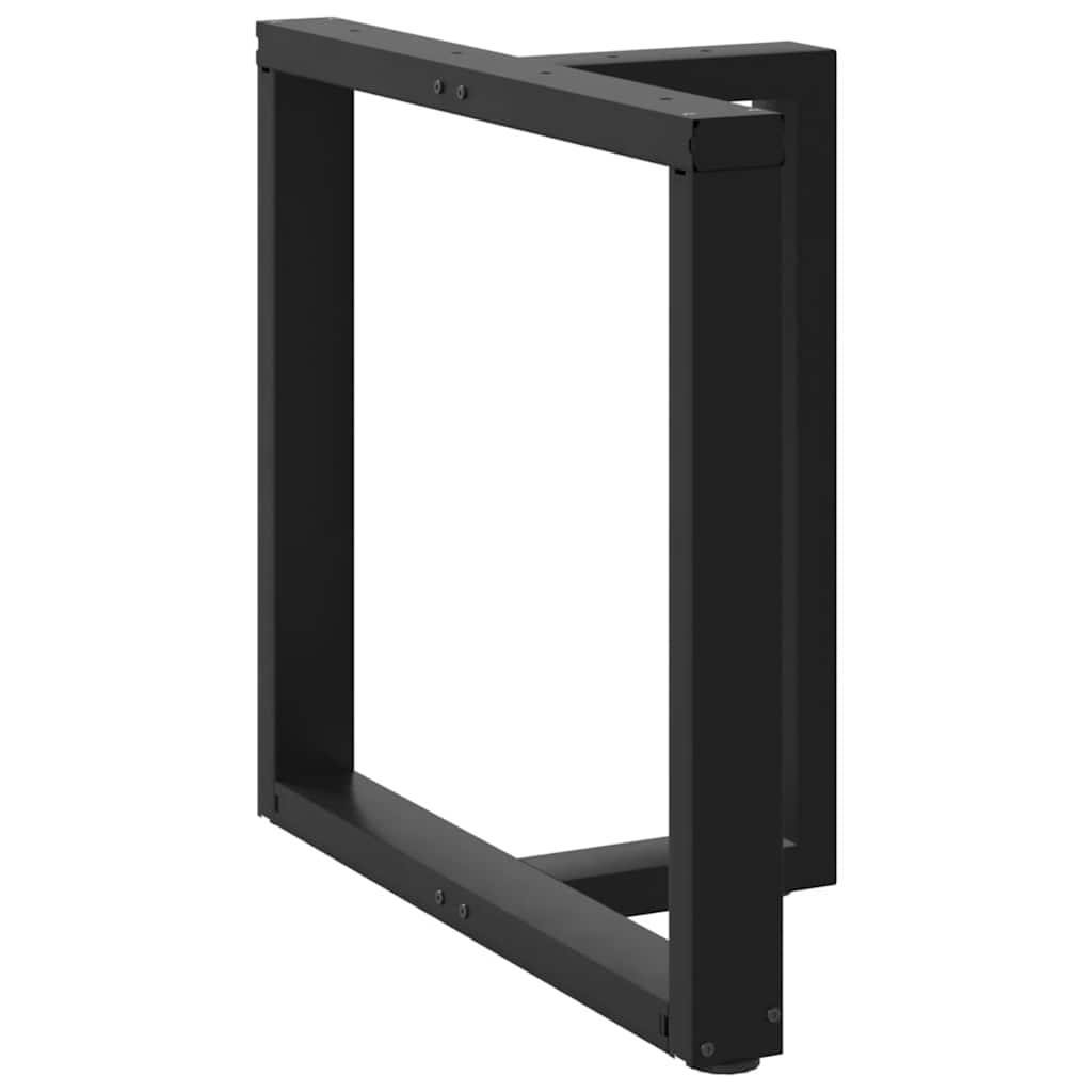 2 db fekete, T-alakú acél étkezőasztal láb 70x35x(72-73) cm