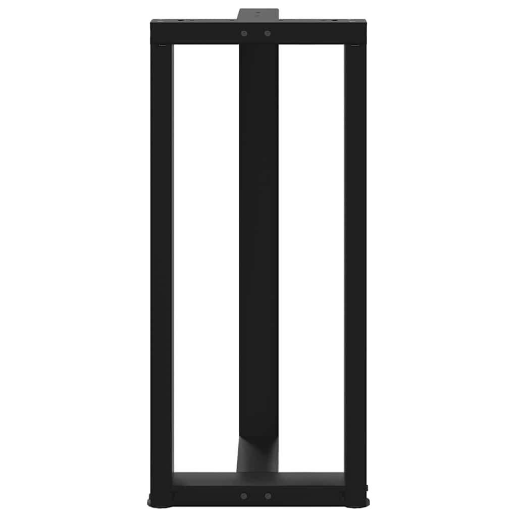2 db fekete, T-alakú acél bárasztalláb 40x35x(90-91) cm