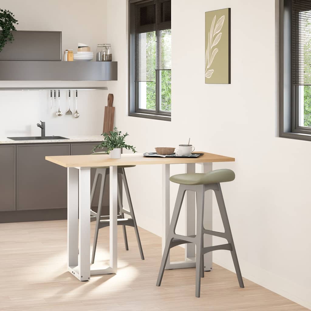 2 db T-alakú bárasztalláb, fehér, 40x35x(90-91) cm, acél