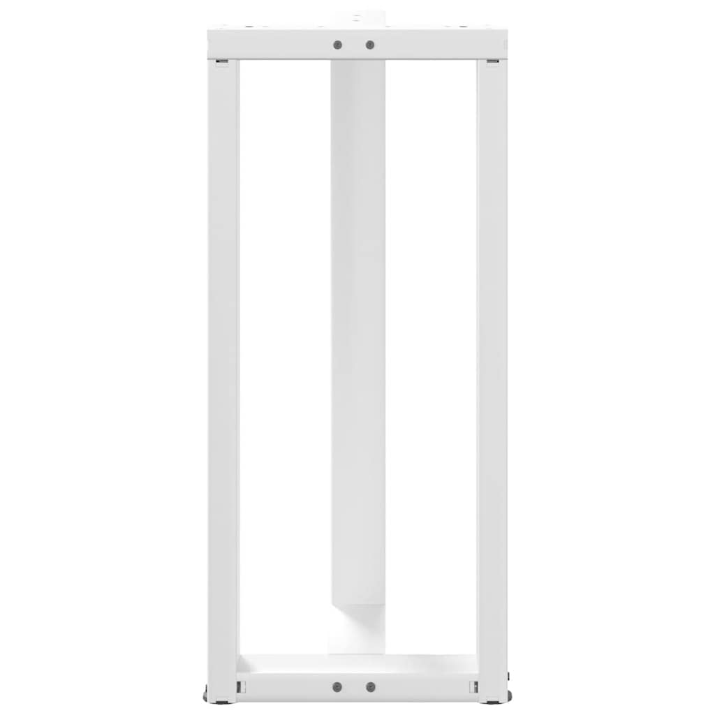 2 db T-alakú bárasztalláb, fehér, 40x35x(90-91) cm, acél