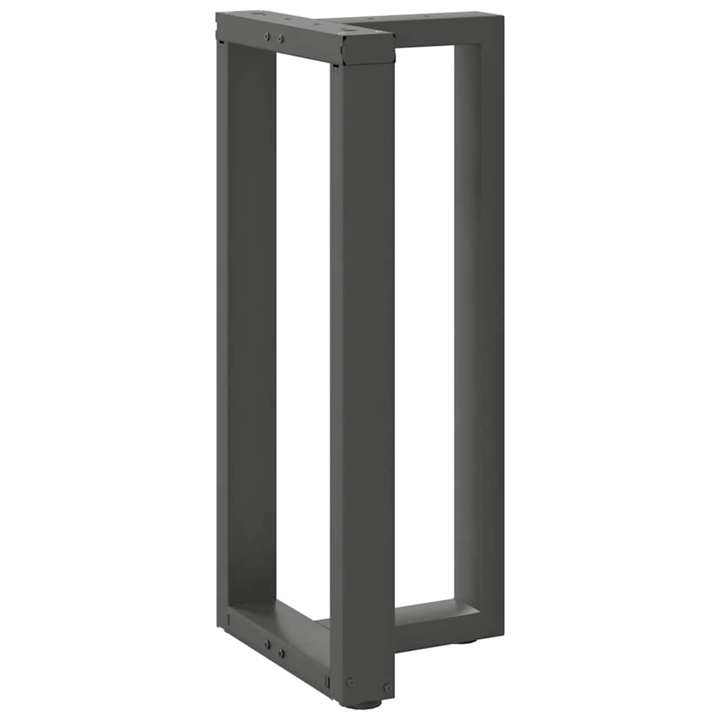 2 db antracitszürke T-alakú acél bárasztalláb 40x35x(90-91) cm
