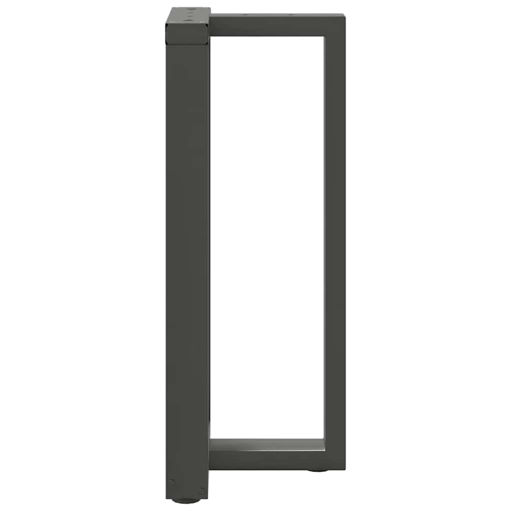 2 db antracitszürke T-alakú acél bárasztalláb 40x35x(90-91) cm