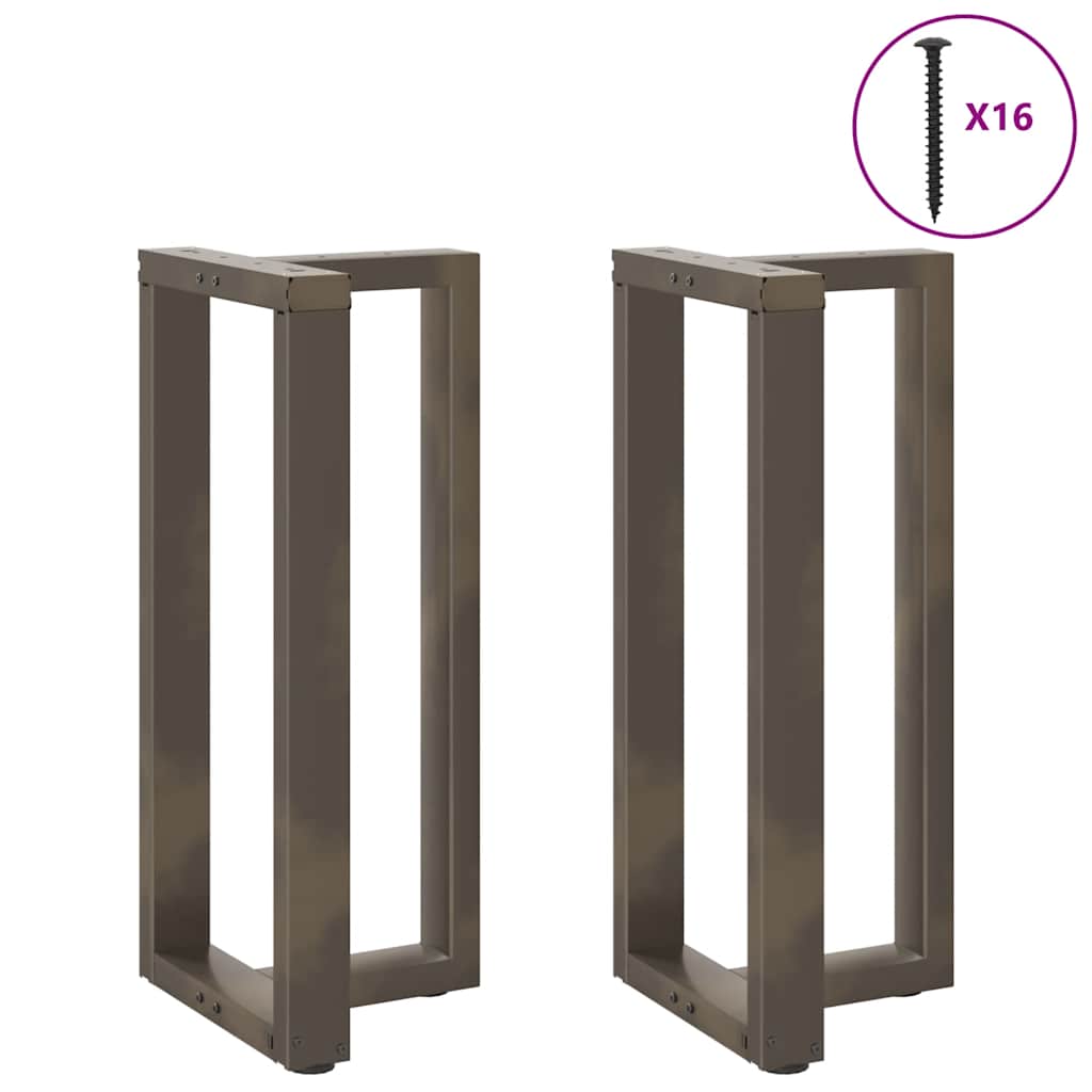 2 db fekete, T-alakú acél bárasztalláb 40x35x(90-91) cm