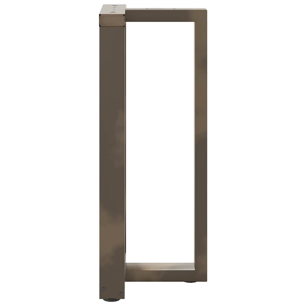 2 db fekete, T-alakú acél bárasztalláb 40x35x(90-91) cm