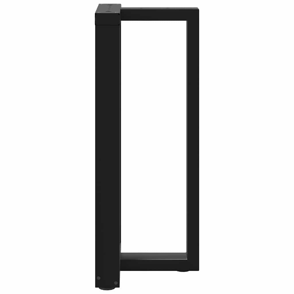 2 db fekete, T-alakú acél bárasztalláb 50x35x(90-91) cm