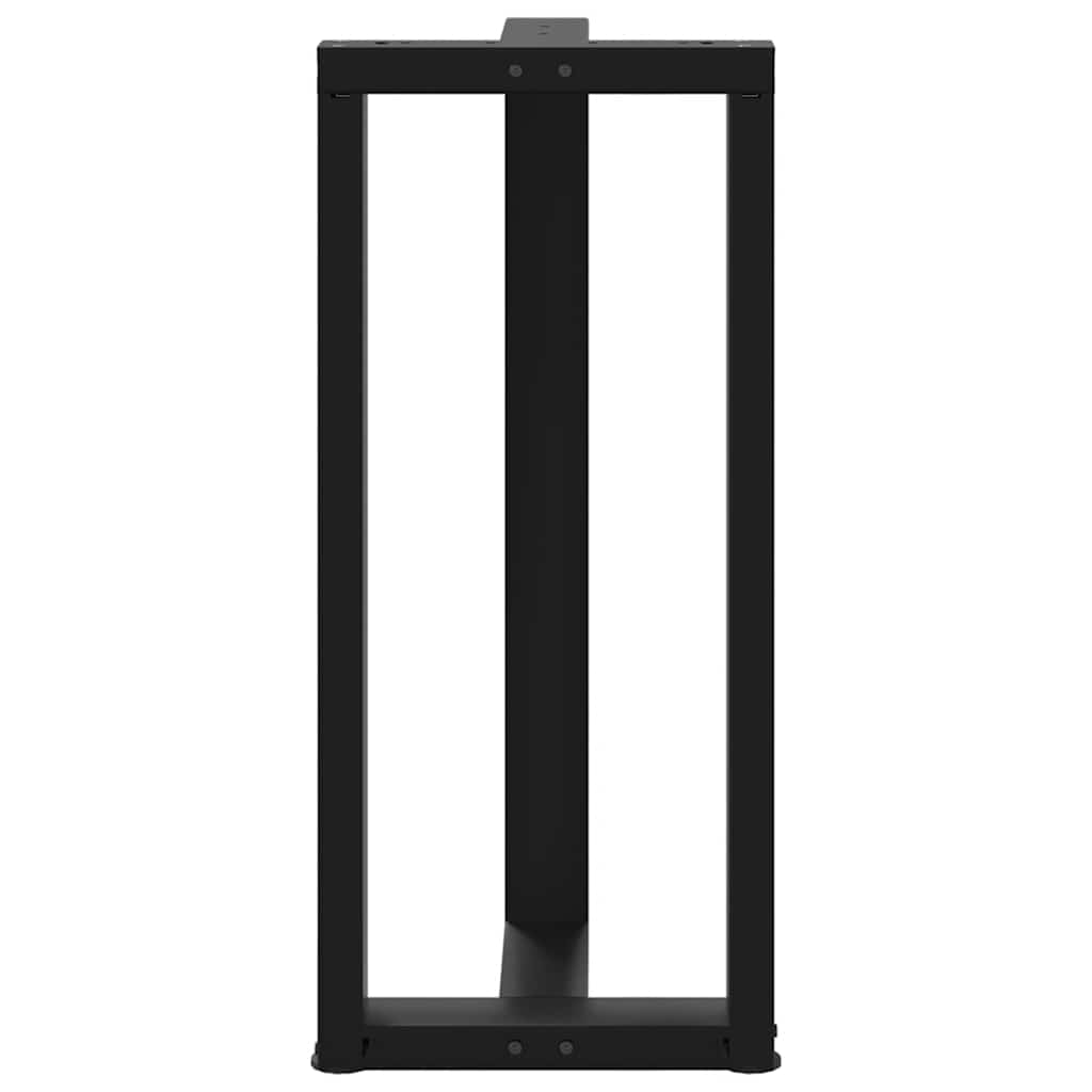 2 db fekete, T-alakú acél bárasztalláb 50x35x(90-91) cm