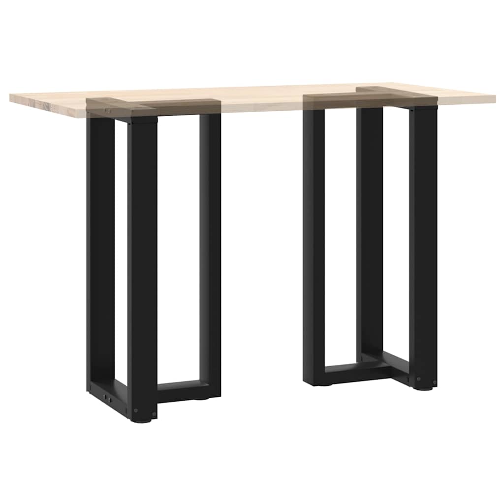 2 db fekete, T-alakú acél bárasztalláb 50x35x(90-91) cm
