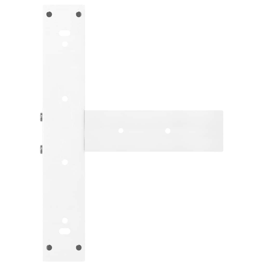 2 db T-alakú bárasztalláb, fehér, 50x35x(90-91) cm, acél