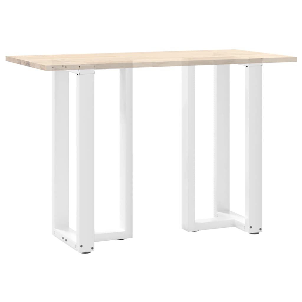 2 db T-alakú bárasztalláb, fehér, 50x35x(90-91) cm, acél