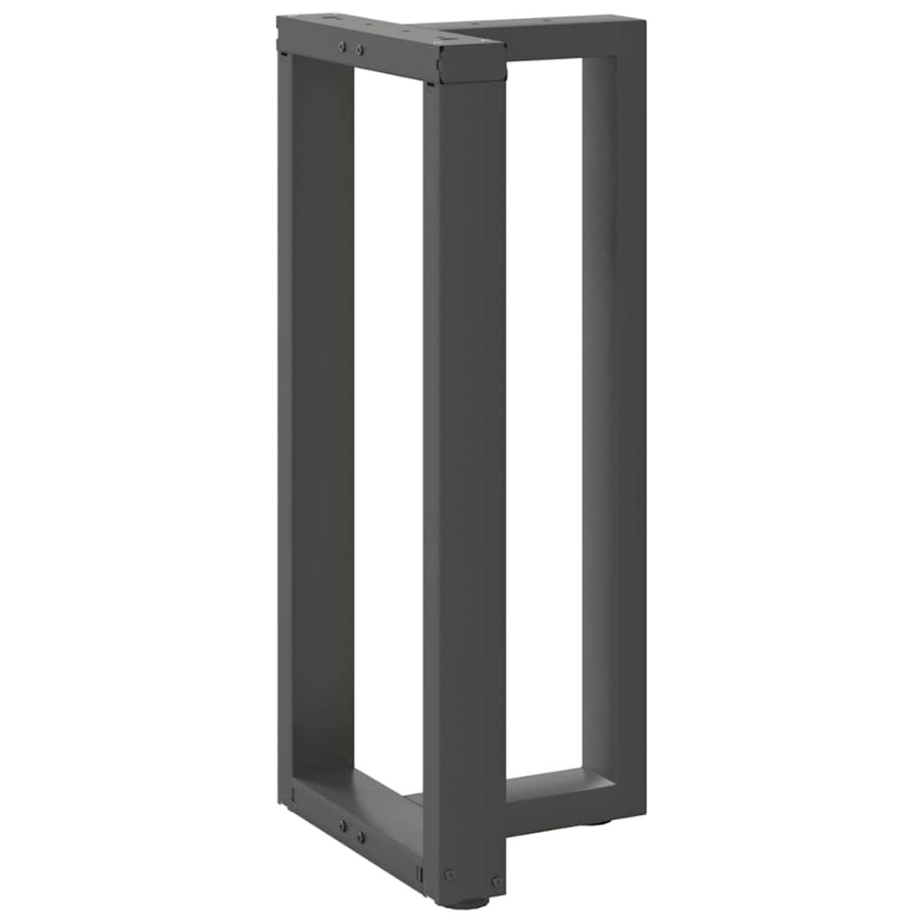 2 db antracitszürke T-alakú acél bárasztalláb 50x35x(90-91) cm