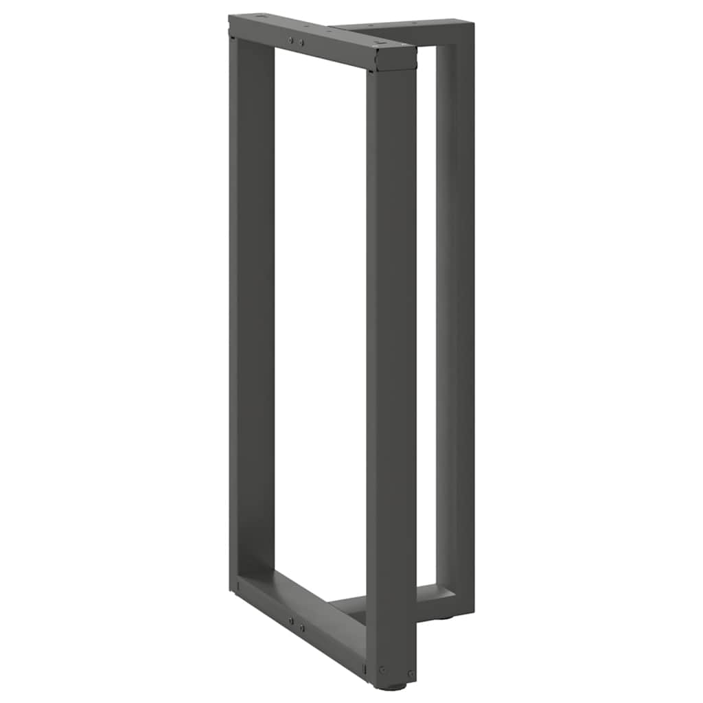 2 db antracitszürke T-alakú acél bárasztalláb 60x35x(110-111) cm