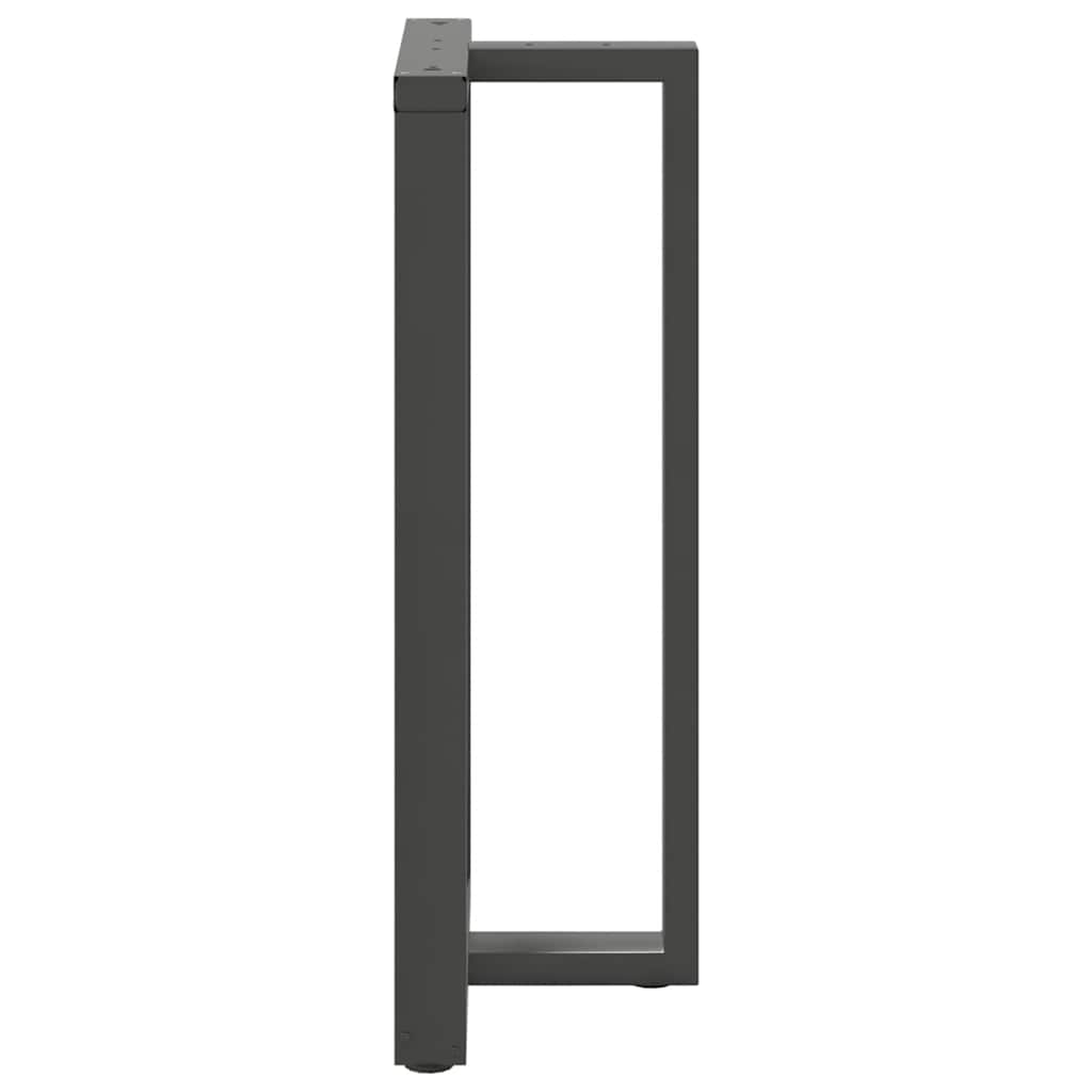 2 db antracitszürke T-alakú acél bárasztalláb 60x35x(110-111) cm