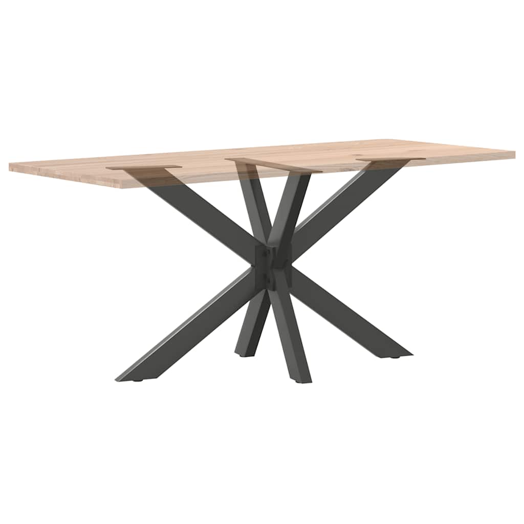 antracit színű, pók alakú étkezőasztalláb acélból 120x68x(72-73) cm