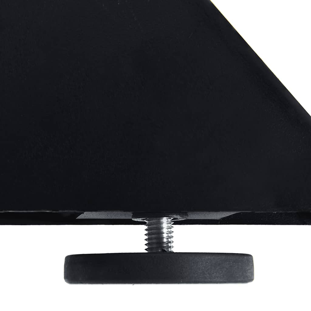 étkezőasztal pók alakú fekete acél láb 150x78x(72-73) cm