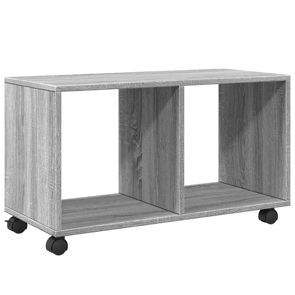 szürke sonoma színű szerelt fa görgős szekrény 72x33x42,5 cm