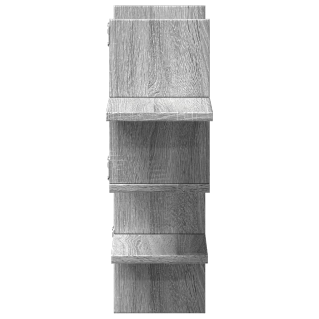 szürke sonoma színű szerelt fa fali polc 124,5 x 18 x 60,5 cm
