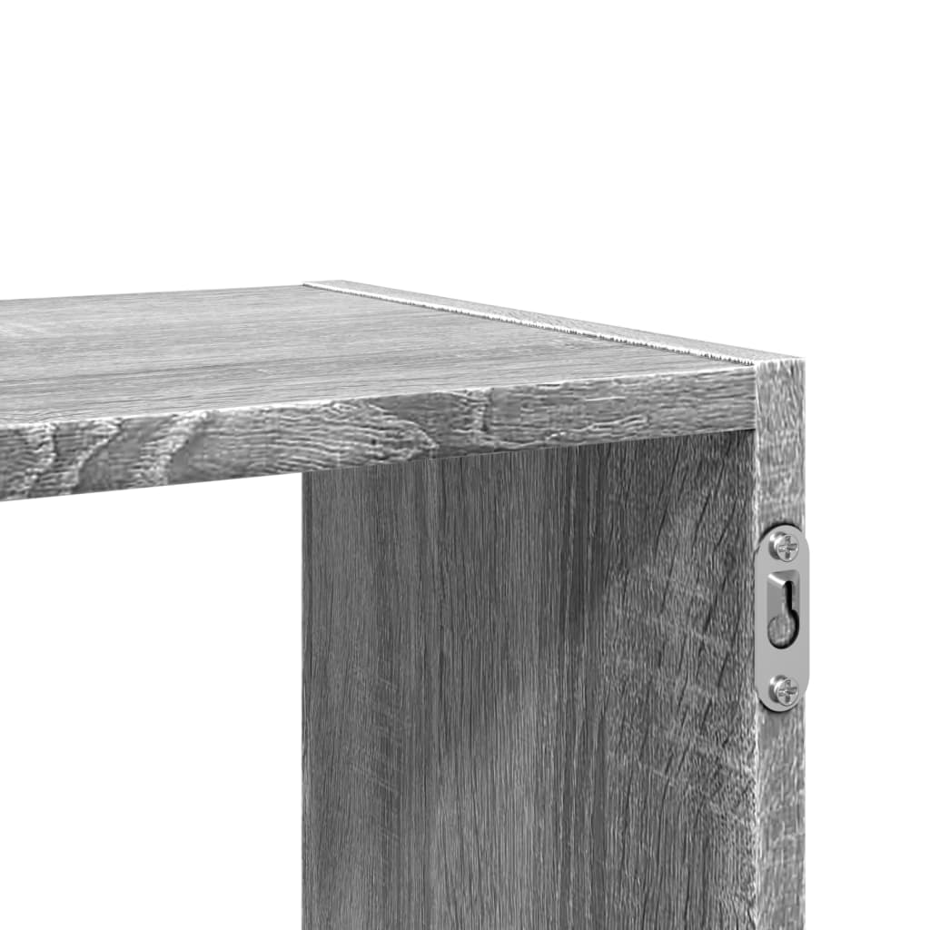 szürke sonoma színű szerelt fa fali polc 100 x 25 x 50 cm