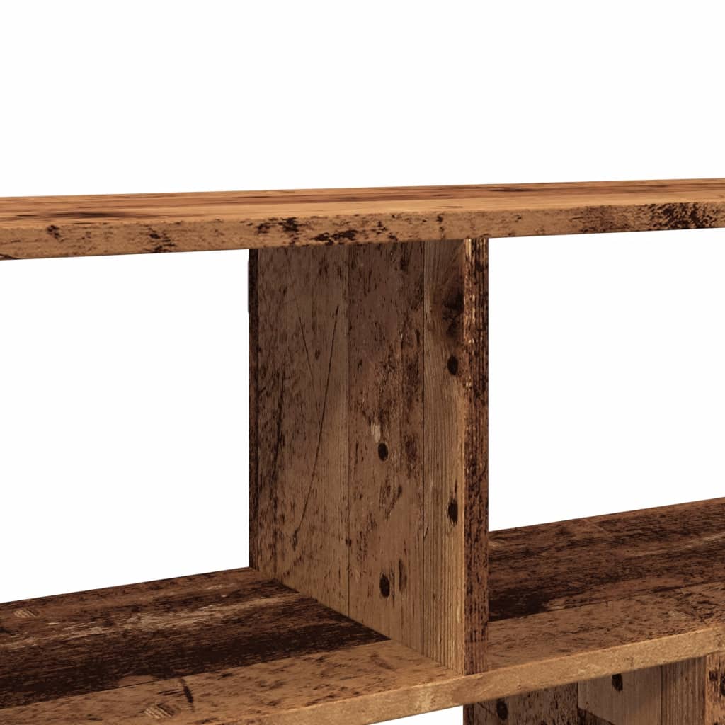 antik fa színű szerelt fa fali polc 100 x 25 x 50 cm