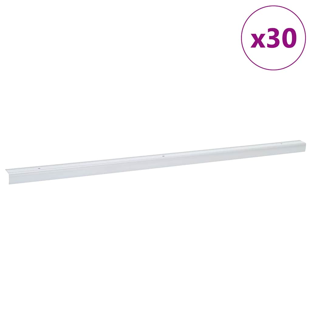 Lépcsőélvédők 30 pcs Ezüst 67 cm Alumínium