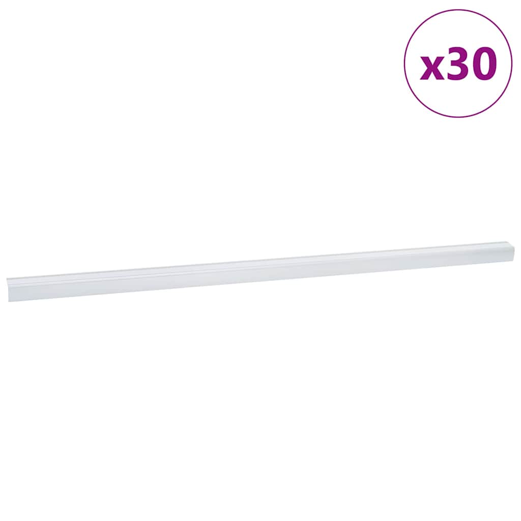 Lépcsőélvédők 30 pcs Ezüst 67 cm Alumínium