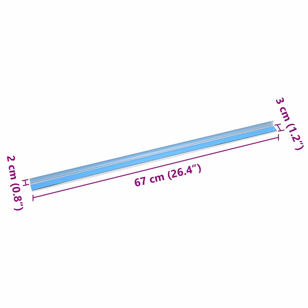 Lépcsőélvédők 30 pcs Ezüst 67 cm Alumínium