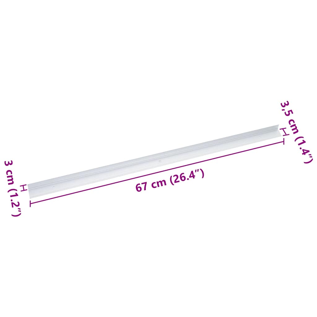 Lépcsőélvédők 30 pcs Ezüst 67 cm Alumínium