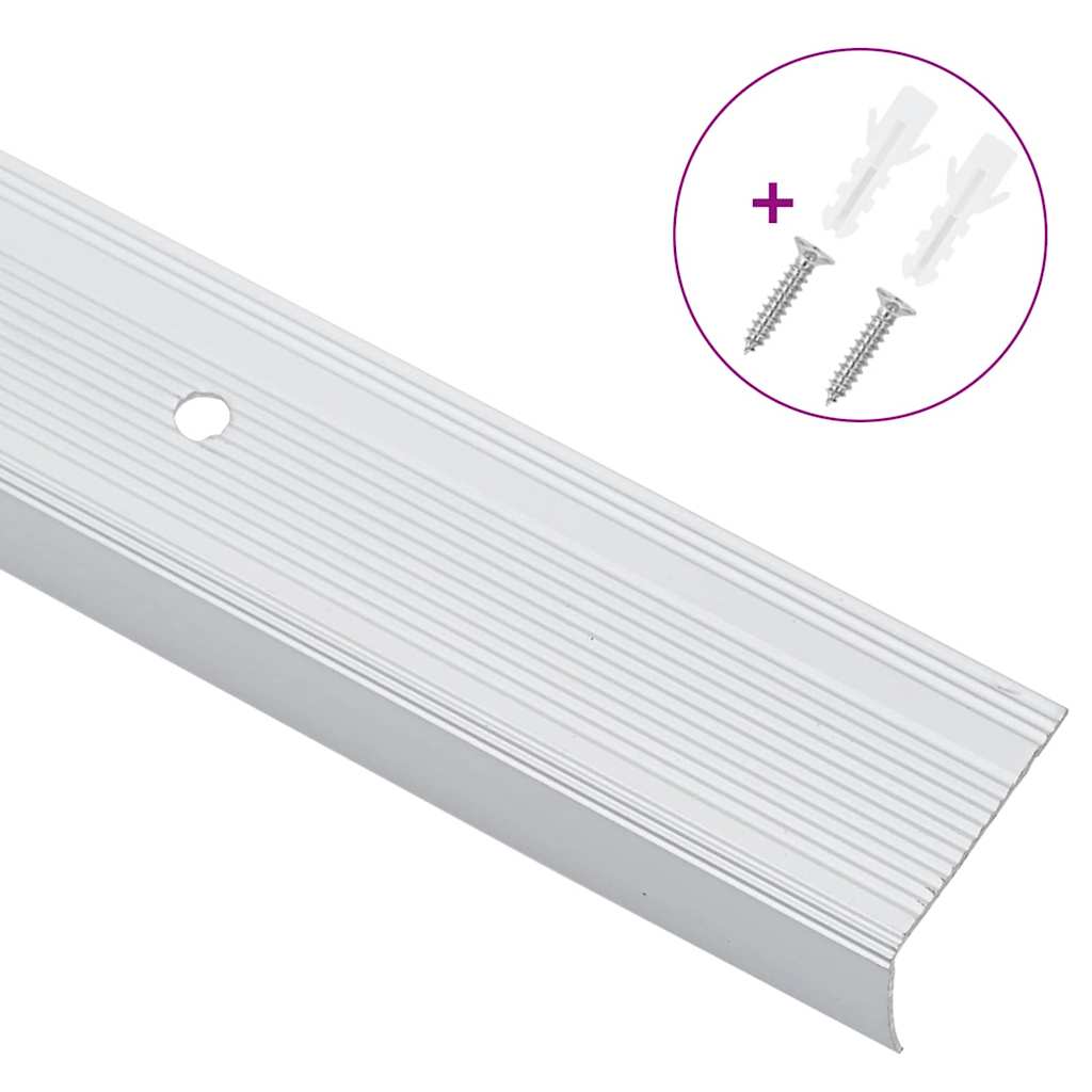 Lépcsőélvédők 30 pcs Ezüst 67 cm Alumínium