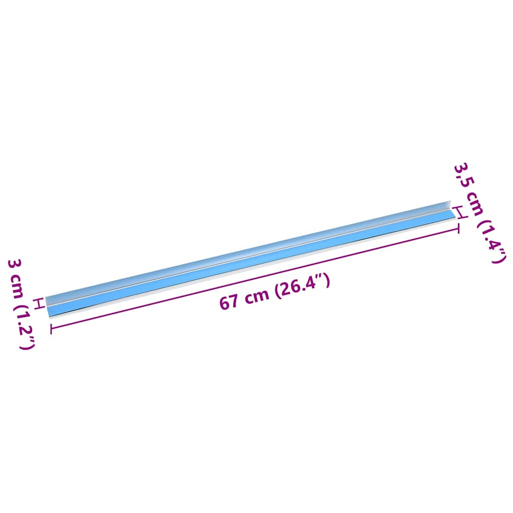 Lépcsőélvédők 30 pcs Ezüst 67 cm Alumínium