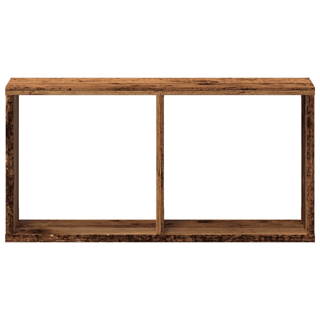 antik fa színű szerelt fa faliszekrény 60 x 16 x 30 cm