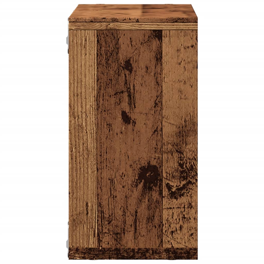 antik fa színű szerelt fa faliszekrény 60 x 16 x 30 cm