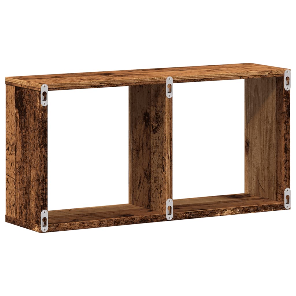 antik fa színű szerelt fa faliszekrény 60 x 16 x 30 cm