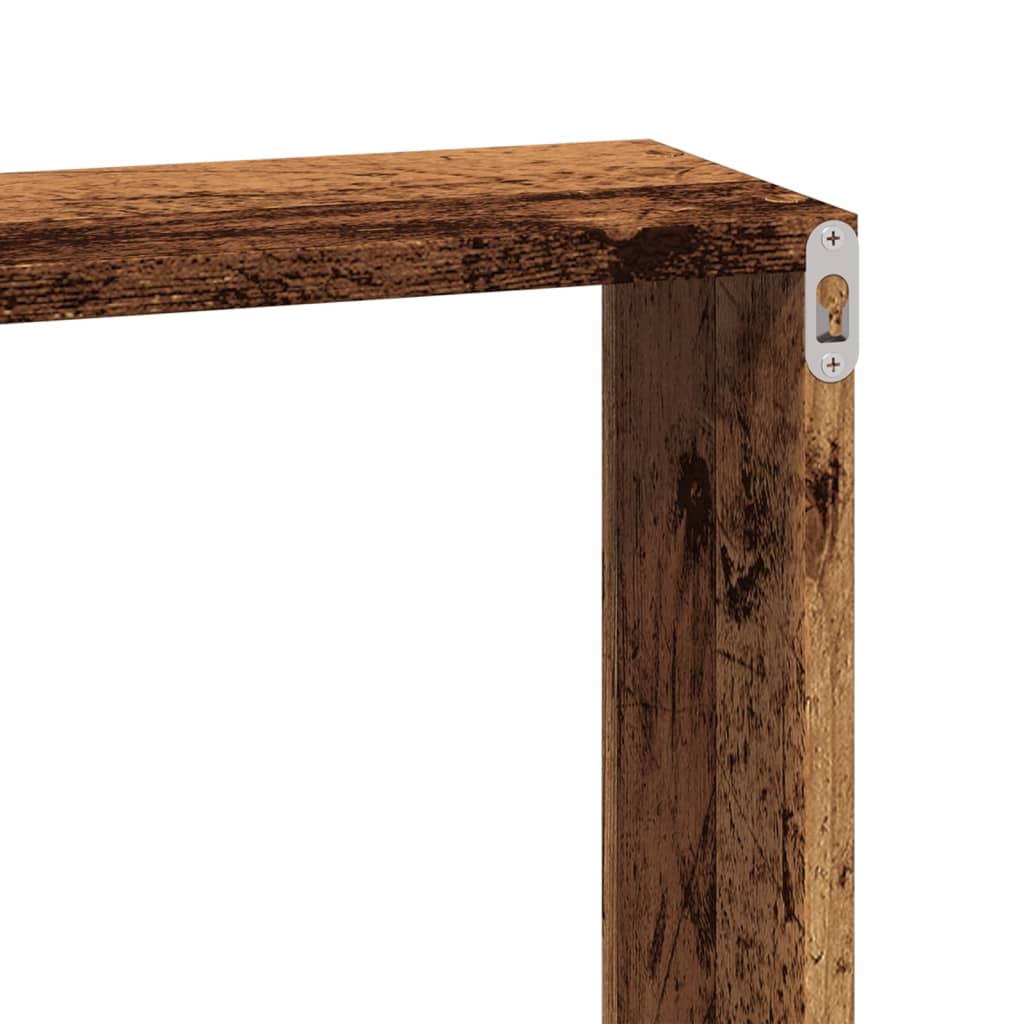 antik fa színű szerelt fa faliszekrény 60 x 16 x 30 cm