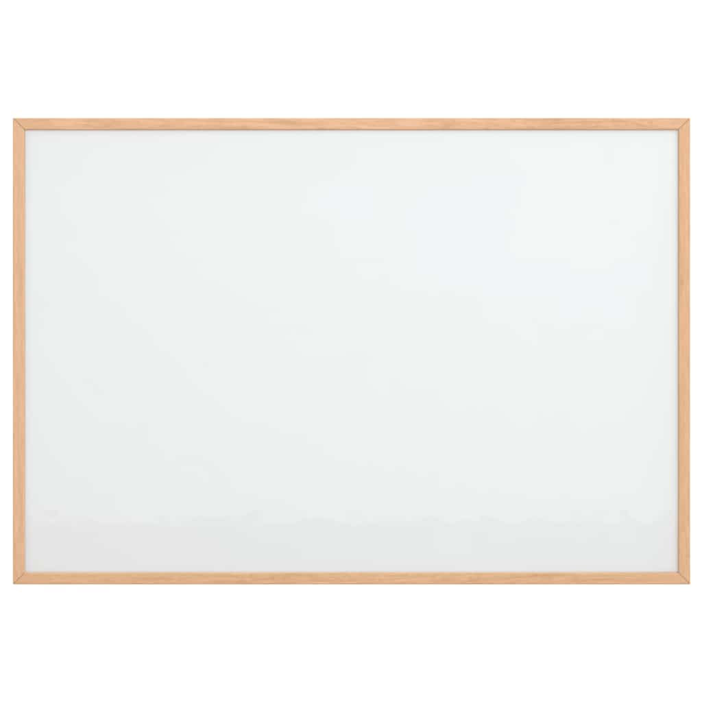 mágneses fehértábla tömör fenyőfa kerettel 80x55 cm