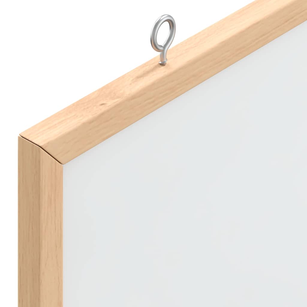 mágneses fehértábla tömör fenyőfa kerettel 100 x 55 cm