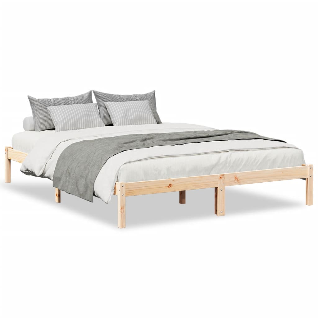 tömör fenyőfa extra hosszú ágykeret matrac nélkül 140 x 210 cm