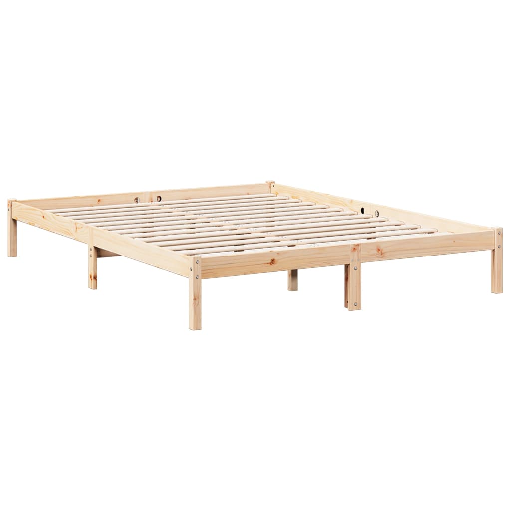 tömör fenyőfa extra hosszú ágykeret matrac nélkül 140 x 210 cm
