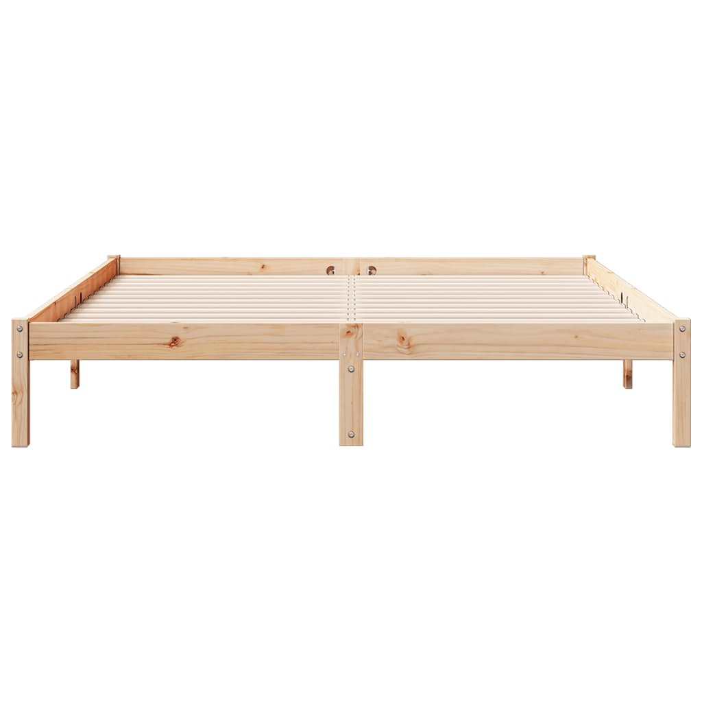 tömör fenyőfa extra hosszú ágykeret matrac nélkül 140 x 210 cm