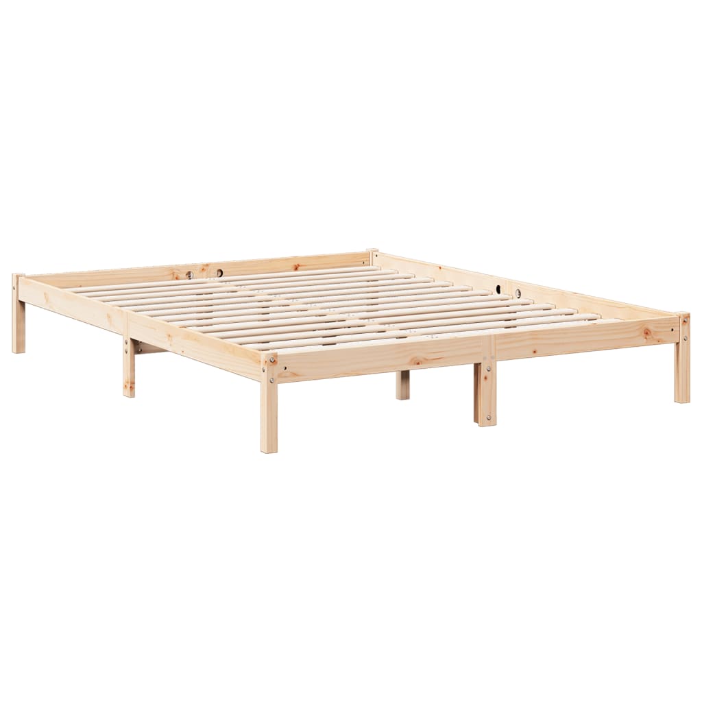 tömör fenyőfa extra hosszú ágykeret matrac nélkül 140 x 210 cm