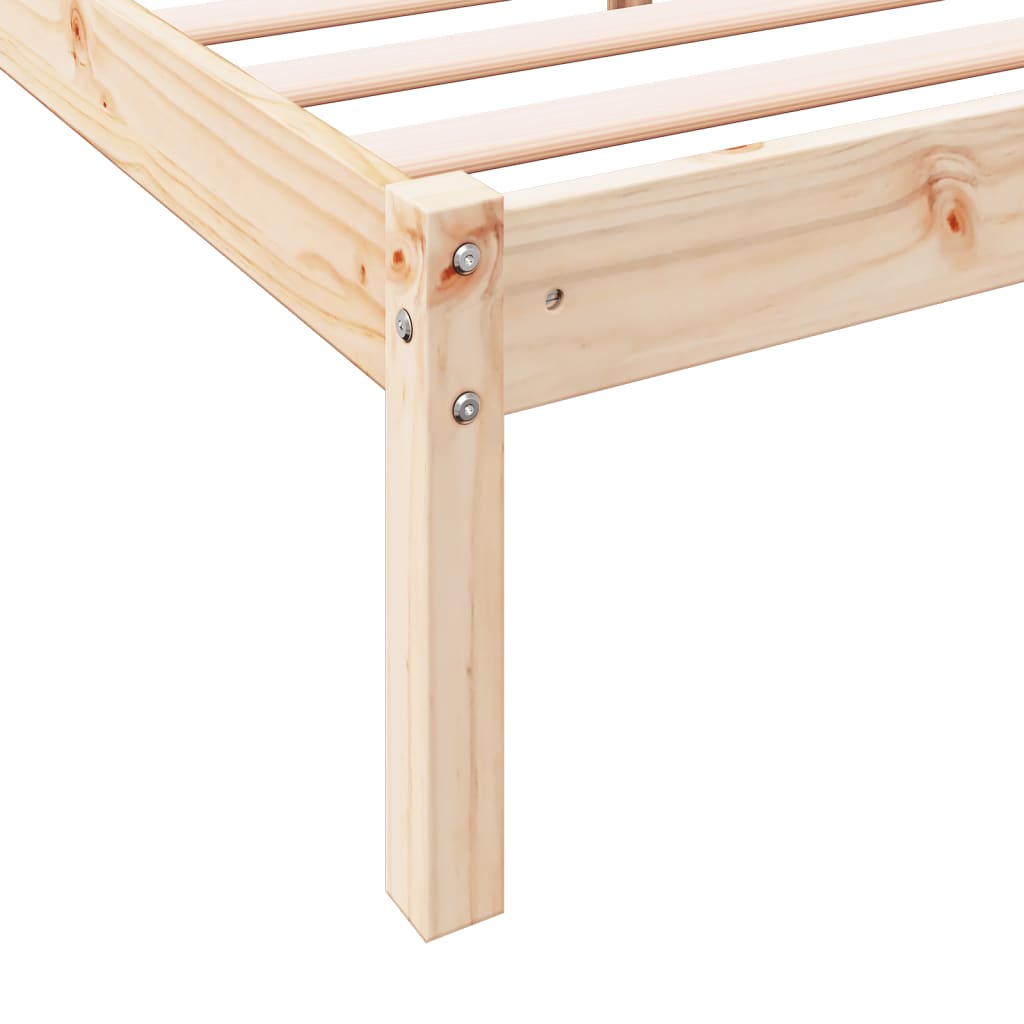 tömör fenyőfa extra hosszú ágykeret matrac nélkül 140 x 210 cm