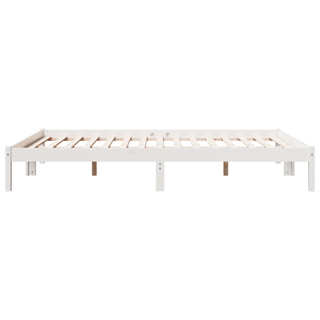 fehér tömör fenyő extra hosszú ágykeret matrac nélkül 160x210cm